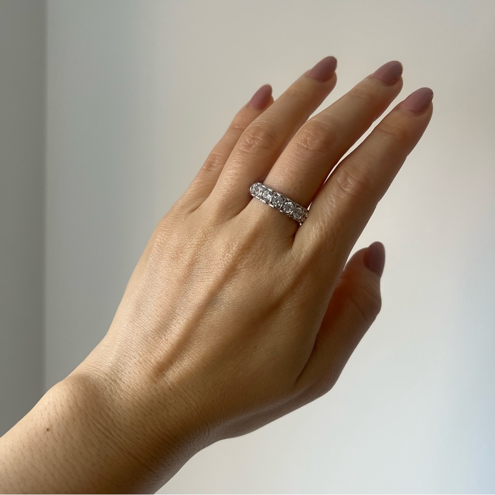 Sterling Silver Cubic Zirconia Band Ring